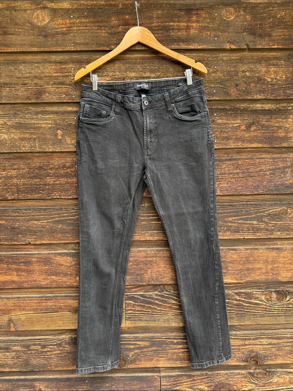 Kenneth Cole Straight Leg Jeans - Charcoal
